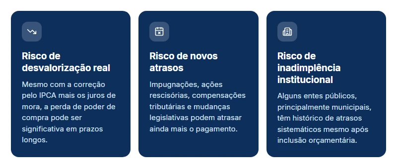 Os 3 riscos de esperar o precatório sem fazer a cessão de crédito