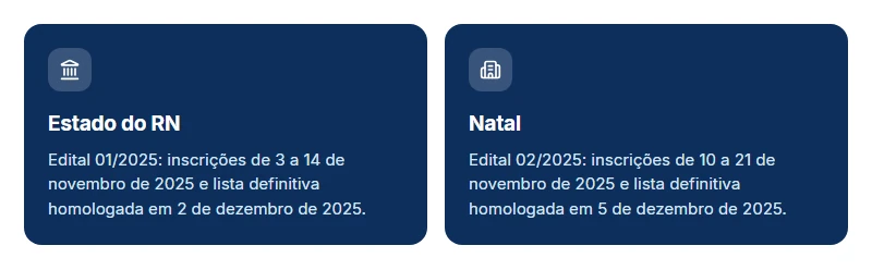 Acordo direto do precatório TJRN em 2025: editais do Estado do RN e de Natal, com inscrições e homologação.